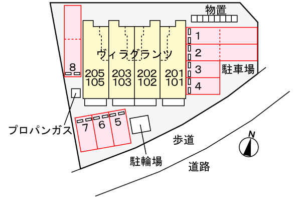 ヴィラグランツの区画図