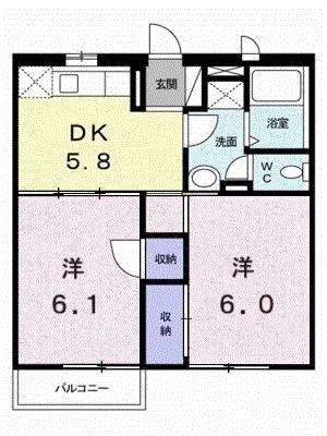 【間取り】 | キャッスルコート　Ｂ