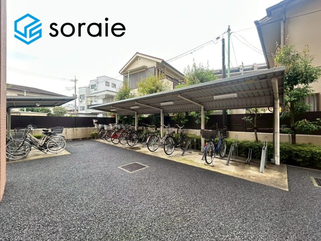 ローヤルシティ川越　中古マンション　9階の駐輪場|6/25撮影