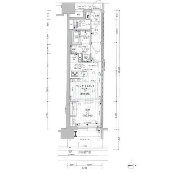 【間取り】 | プレサンス　ロジェ　名古屋駅NORTH　FRONT