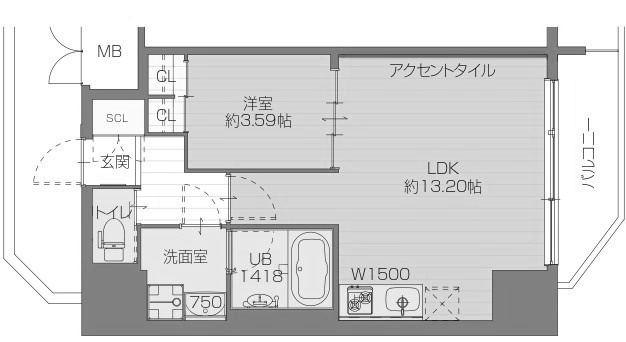 プレジオ日暮通の間取り