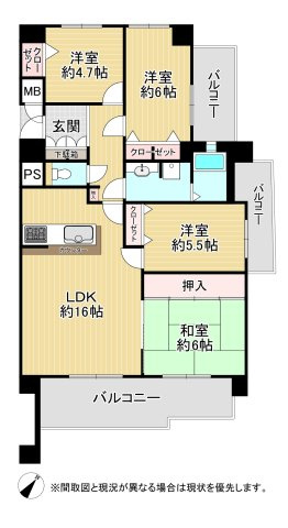 サンパーク企救丘（B-16）の間取り