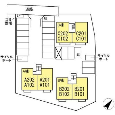 【区画図】 | カーザ　トスカーナ　A棟