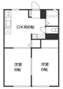 【間取り】 | コンパクトな2DKの間取りです！