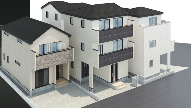 【仲介手数料無料】所沢市南住吉全４棟Ｃ号棟　所沢市の新築住宅なら西武ハウジングの外観パース