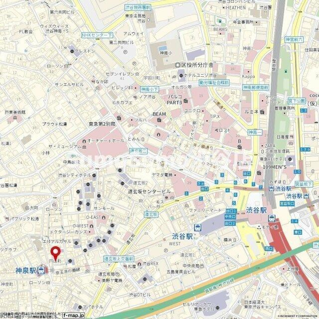ミディアス渋谷ウエストの地図