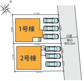 川越市大字藤間の新築一戸建の区画図