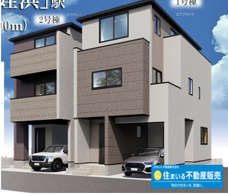 福岡市西区愛宕3期　2号棟の外観パース