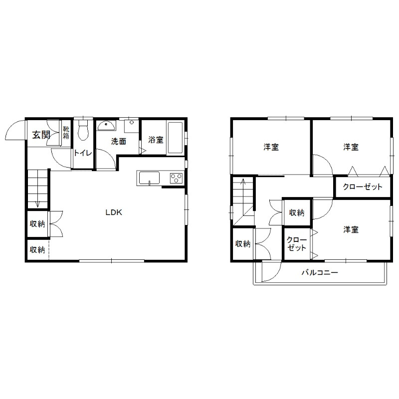 アールアンドエッチの間取り|3DLK