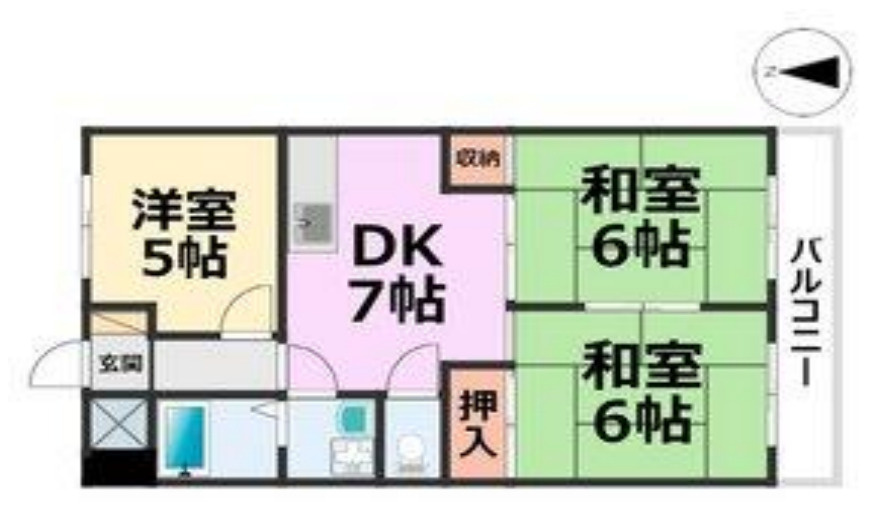 橋本第2マンションの間取り