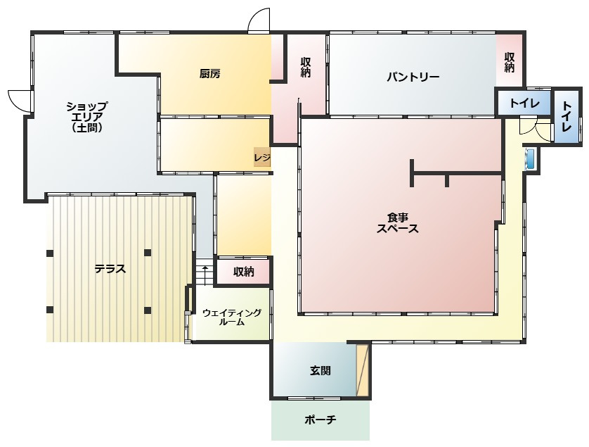 都城市高崎町大牟田の店舗の間取り