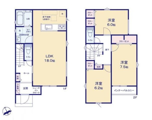 【間取り】 | 花見川区さつきが丘2丁目24-1期　1号棟 | 間取り図