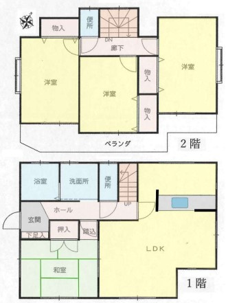 入間市鍵山3丁目　中古戸建の間取り