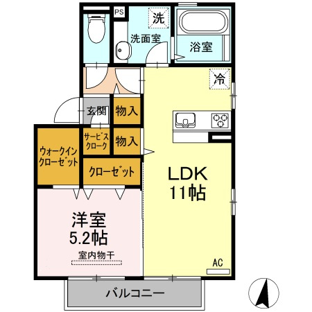 ディアコート早水 B棟の間取り