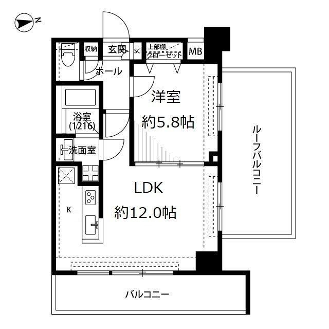 プレール・ドゥーク浅草松が谷の間取り