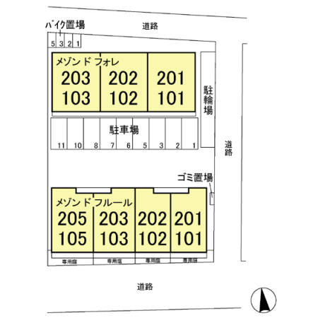 メゾン ド フルールの区画図