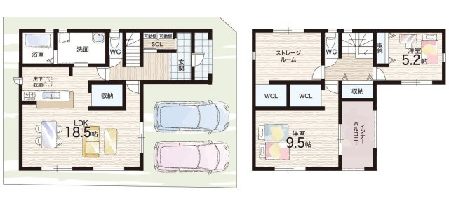 堺市美原区平尾　第3期　新築一戸建ての間取り|3号地