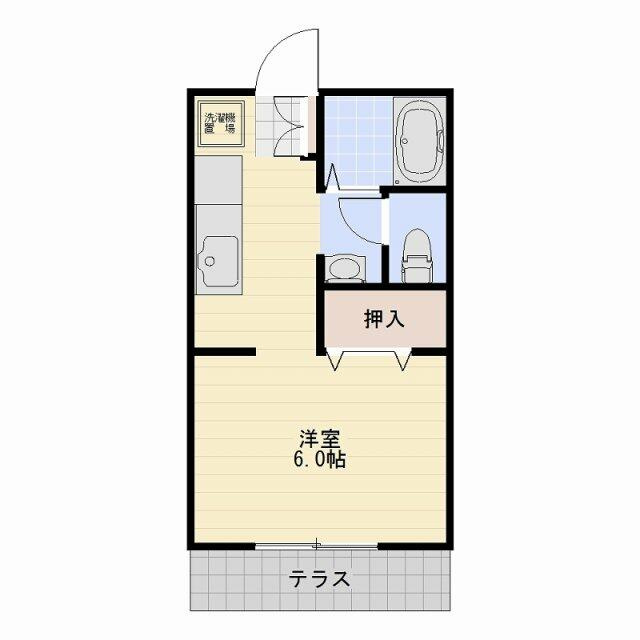 仕切りを付ければ1Kになります