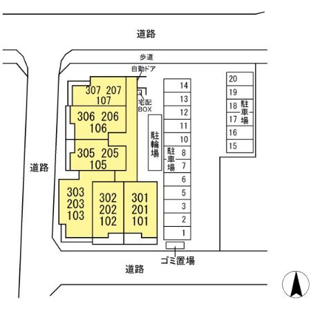 ラフォーレ弐番館の区画図