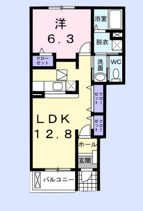 カーサ　ヴィータAの間取り