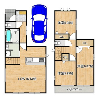【間取り】 | 日置荘北町１丁　新築一戸建