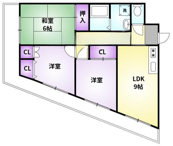 シャルム六ツ門の間取り