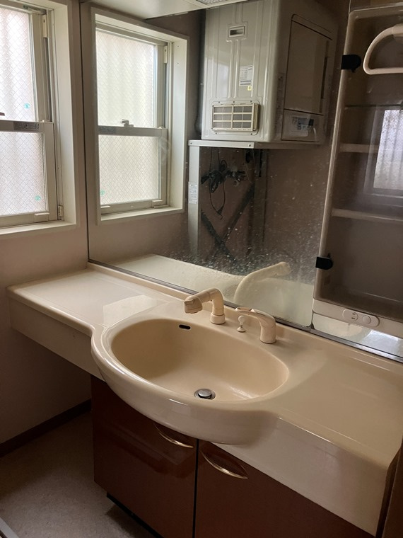 成城戸建の洗面所