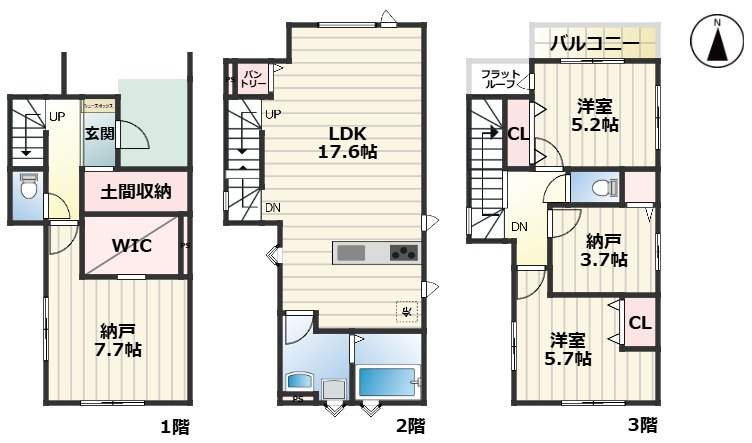 KEIAI　GRACE昭和区滝子町2期｜名古屋市の戸建ならホームアップの間取り