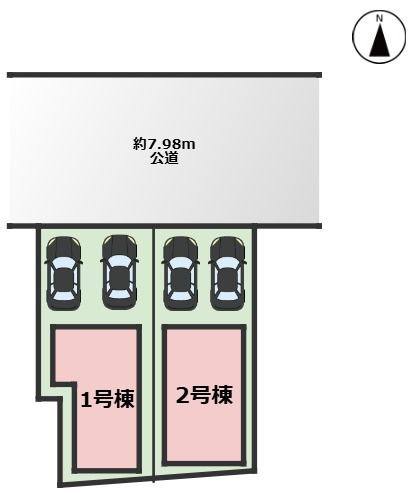 KEIAI　GRACE昭和区滝子町2期｜名古屋市の戸建ならホームアップの区画図