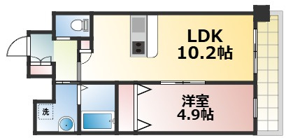 【間取り】 | シャルールメゾン桃谷　仲介手数料無料