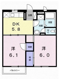 【間取り】 | キャッスルコート　Ｂ
