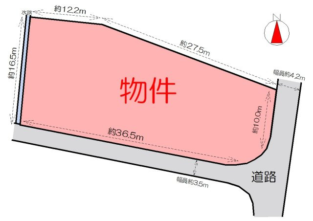丹波市春日町鹿場の売地の区画図