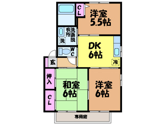 【間取り】 | ルミナス北久米Ⅰ