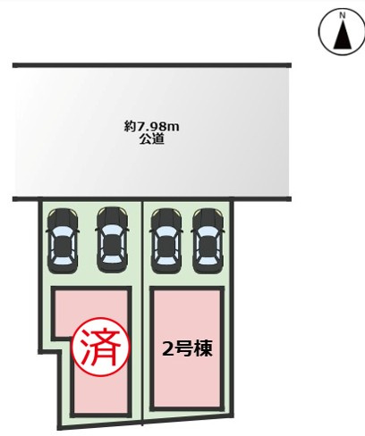 KEIAI　GRACE昭和区滝子町2期｜名古屋市の戸建ならホームアップの区画図