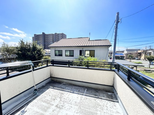 柳川市新町貸家のバルコニー
