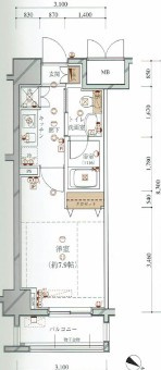 Rising place 浅草参番館の間取り