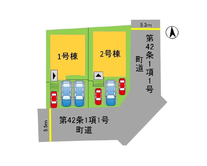 糟屋郡須恵町大字上須恵第28-2棟(1号棟)の区画図|配置図（1号棟）