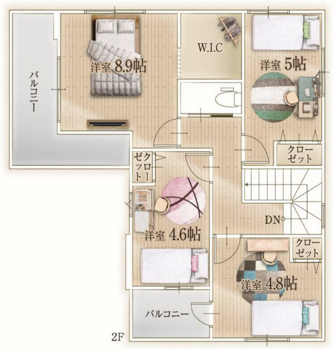 【仲介手数料無料】所沢市久米　９期　全１棟　所沢市の新築住宅なら西武ハウジングの間取り