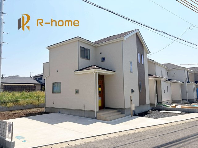 ひたちなか市足崎　新築戸建て　E号棟の外観|ご予約を頂ければ、『平日』はもちろん『早朝』や『夜間』もご見学可能です♪お気軽にお申し付けください♪