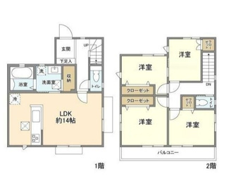 【間取り】 | 染地1丁目貸家 | 間取りです。