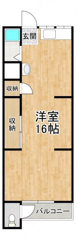 【間取り】 | 福田ハイツ | 反転タイプ有り