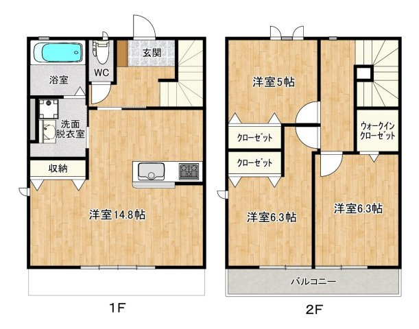  プレステージ和白ⅥC棟の間取り