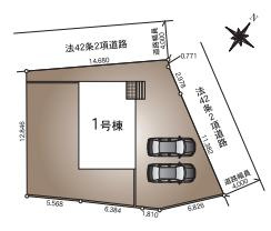古河市中田第7　新築一戸建て　クレイドルガーデンの区画図|全1棟