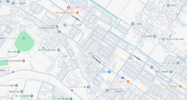 草津市上笠　第3期　新築一戸建ての地図