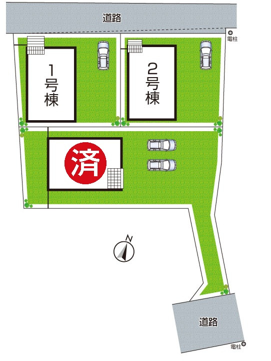 ★29(土)30(日)現地見学可能！★彦根市正法寺町　全3邸の区画図|全3区画