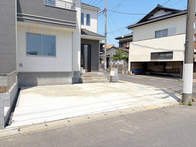 ひたちなか市東大島3丁目　新築戸建て　A号棟の駐車場|カースペースは2台お停めいただけます♪