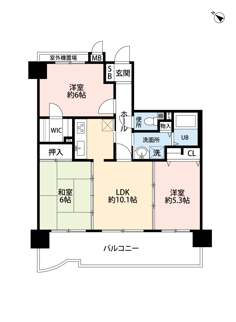 リベール明石魚住Ⅴの間取り|間取図