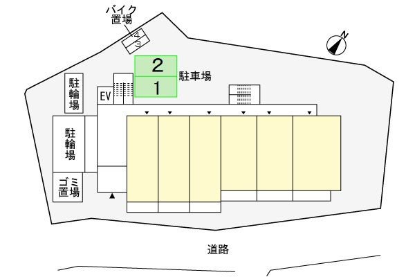 ソレアード志茂の駐車場