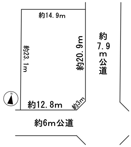 ６６７２２　岐阜市上土居土地の区画図