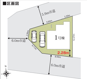 【区画図】 | 船橋市大穴北八丁目　新築分譲住宅１号棟 | 船橋市大穴北８丁目　１号棟